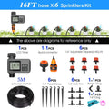 30-5m Garden LCD Button Timer Irrigation Set 0-80L/H Rotating Adjustable Nozzle Intelligent Display Automatic Watering System
