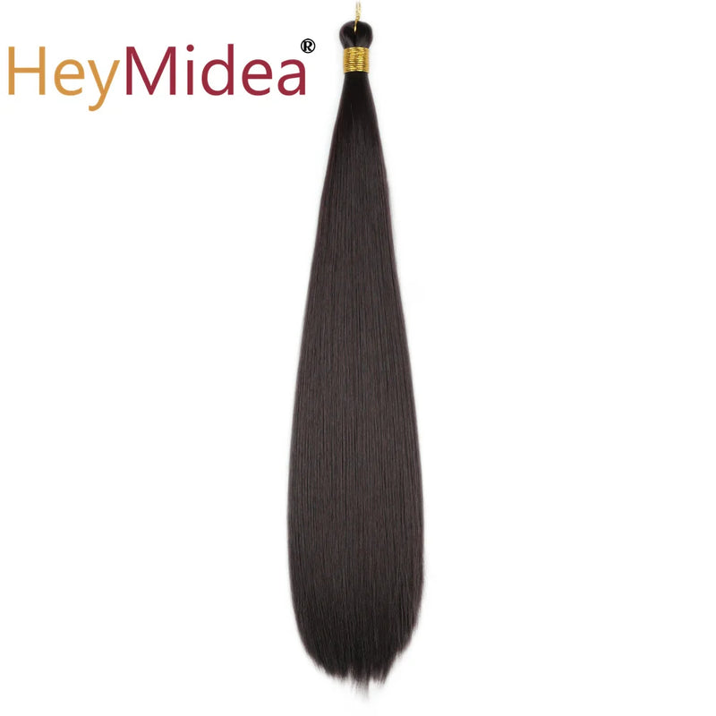 22-28Inch Straight Pony Hair Bundles Crochet Braids Hair Silky Colorful Synthetic Braiding Hair Ombre Synthetic Hair For Women
