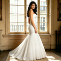 Strapless Sweetheart Mermaid Wedding Dress Pleated | SAMAG