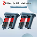2Rolls Balck White or Color Ribbons of Niimbot M2 Thermal Transfer Label Printer Home Office 20-50mm Width Pint up to 24 Meters