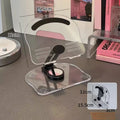 New Transparent Acrylic Tablet Stand, Foldable, Rotatable, Height-Adjustable, Multifunctional Desktop Non-Slip Tablet Support