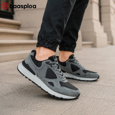 Baasploa Men Casual Walking Shoes Leather Upper Fashion | SAMAG