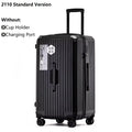 2024 New Large Capacity Cup Holder Luggage Suitcase USB Charging Women Girl Carry-On Boarding Luggage Travel 20/24/26/28 inch