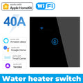 40A Homekit Water Heater Switch Smart Boiler Water Heater WiFi Light Switch Timer Panel Switch High Power Support Alexa Alice