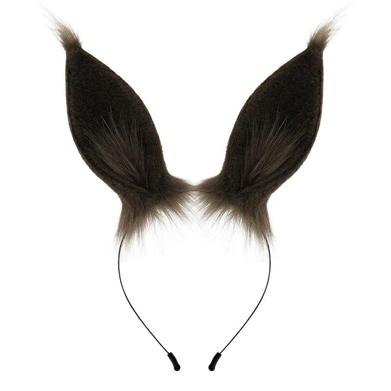 Plush Horse Ear Hair Accessories Original Japanese Handmade Animal Ear Cosplay Uma Musume Pretty Derby Rabbit Ear Headband