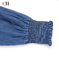 CH Women's Refined Stitch Letter Embroidery V Neck Stand - View 4 | SAMAG