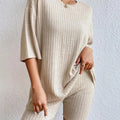 Spring Summer Short Sleeve T Shirt Short Pants Two Piece Set Women Casual Loose O Neck Top High Waist Tracksuit Female Outfits