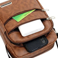 Men's PU Leather Crossbody Shoulder Bags High quality Tote Fashion Business Man Messenger Bag  Leather Bags fanny pack