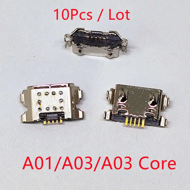 10pcs For Samsung A12 A10s A21s A11 A20s A22 A32 A33 A01 A30s A31 A51 A50s A71 A70s A52 A72 USB Charging Port Charger Connector