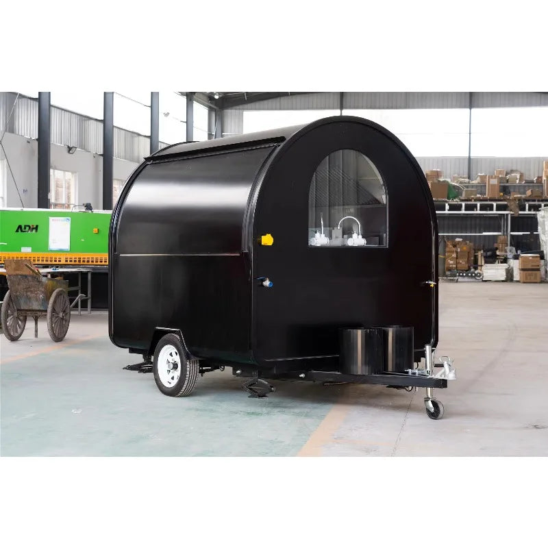 Light Weight EU Fashionable Food Trailer with Water Sink Electric System And Tow Bar for Fast Food Street Shop Cart for Sale