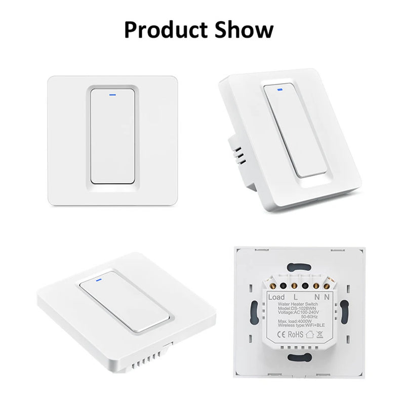 ELEGAN 20A/40A Tuya Smart Wifi Water Heater Switch Air Conditioner Smart Life Remote Voice Timer Control For Alexa Google Home