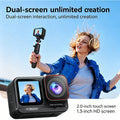 5K Action Camera 4K60fps 2.0'' Touchscreen Recording Cam Body Waterproof 6 Axis EIS Sport Camera Motorcycle Bicycle Helmet