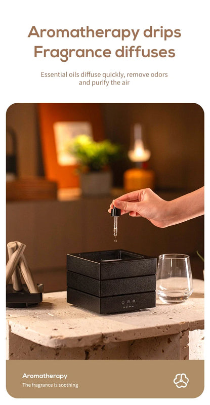 280ml Flame Aroma Diffuser USB Air Humidifier Colorful Atmosphere Light and Remote Control Bonfire Essential Oil Aroma Diffuser
