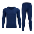 2-piece Men's Autumn/Winter V-neck Fashionable Casual Warm Suit Comfortable Sports And Fitness Long Sleeved Top Versatile Pants