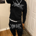Autumn Trendy New Sweatshirt Sweatpants Set Men's Daily Loose Casual Fit Printed Hundred Long Sleeve 2 - View 6 | SAMAG