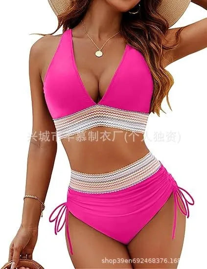 Women's Sleeveless High Waist Halter Neck Bikini | SAMAG