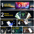 Ulefone Armor 27T Pro+ 5G Rugged Phone 10600mAh Smartphone Android 15 50MP+64MP Night Camera 6.78" Up to 24GB RAM+256GB ROM NFC