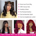 13A Wholesale Body Wave Human Hair Wig With Bangs Full Machine Made Glueless Wear And Go Wig Brazilian Virgin Hair Best Sale