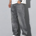 Men's straight skinny grey jeans, and simple design | SAMAG