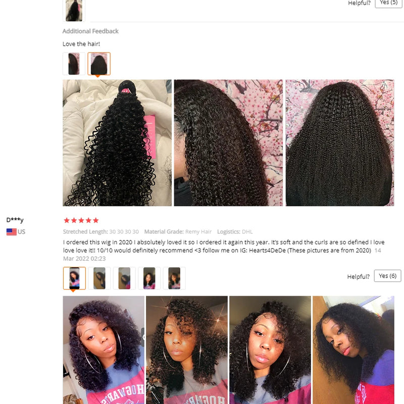 ISEE HAIR Mongolian Kinky Curly Hair Bundles 100% Human Hair Extensions Nature Color Buy 1/3/4 Bundles Thick Kinky Curly Bundles