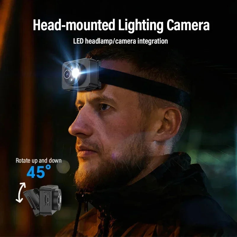HD 1080p head mounted sports camera with 120 ° wide-angle night shooting suitable for motorcycle riding and aerial photography