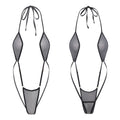 Women's Three Points Bikini Bodysuit See Through Mini Bra with T-back Briefs Suits Lingerie Couple's Tempting Dirty Nightwear