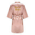 Rose Gold Kimono Satin Women Bathrobe Wedding Sister | SAMAG