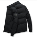 2025 Winter New Solid Color Zipper Down Jacket Thick Cotton Jacket Men Trendy Brand Casual Youth Coat Versatile Comfortable Top