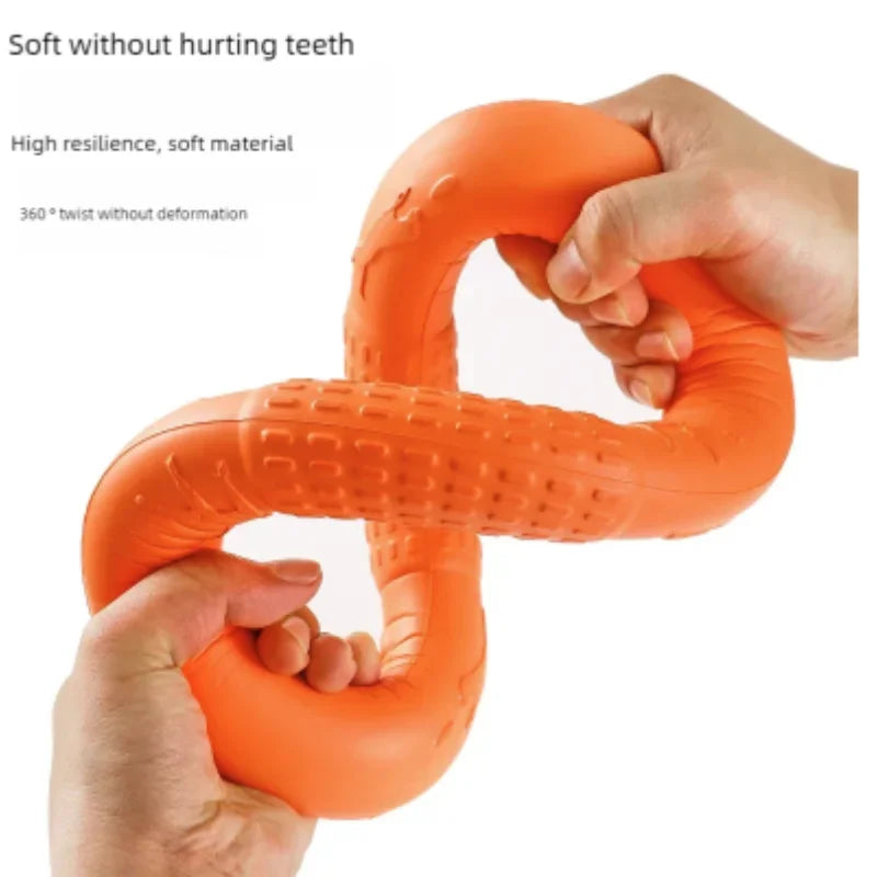 Waterproof Floating EVA Dog Training Flyer Interactive Tug Ring Chew-Resistant Flying Disc Multi-Functional Fitness Toy for Pets