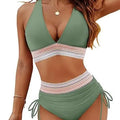 Women's Shoulder High Waist Split Bikini Swimwear | SAMAG