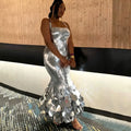 Shiny Sequined Mermaid Evening Dresses Ankle Length | SAMAG