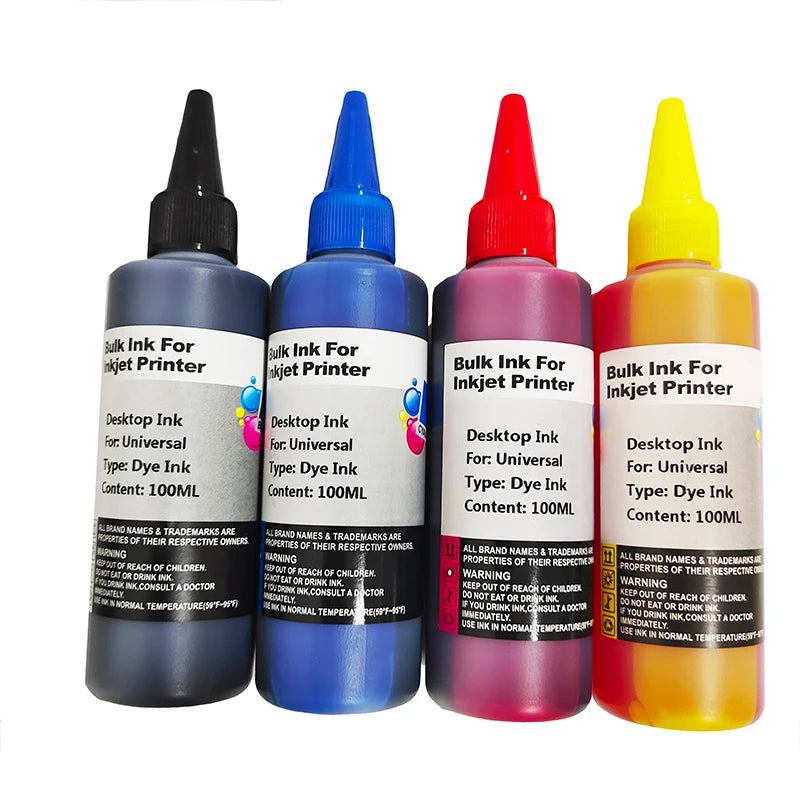 100 mL Universal Printer Ink Refill Kit Compatible for HP Canon Epson Brother Ink Cartridges 604 603 304 302 664 305 545