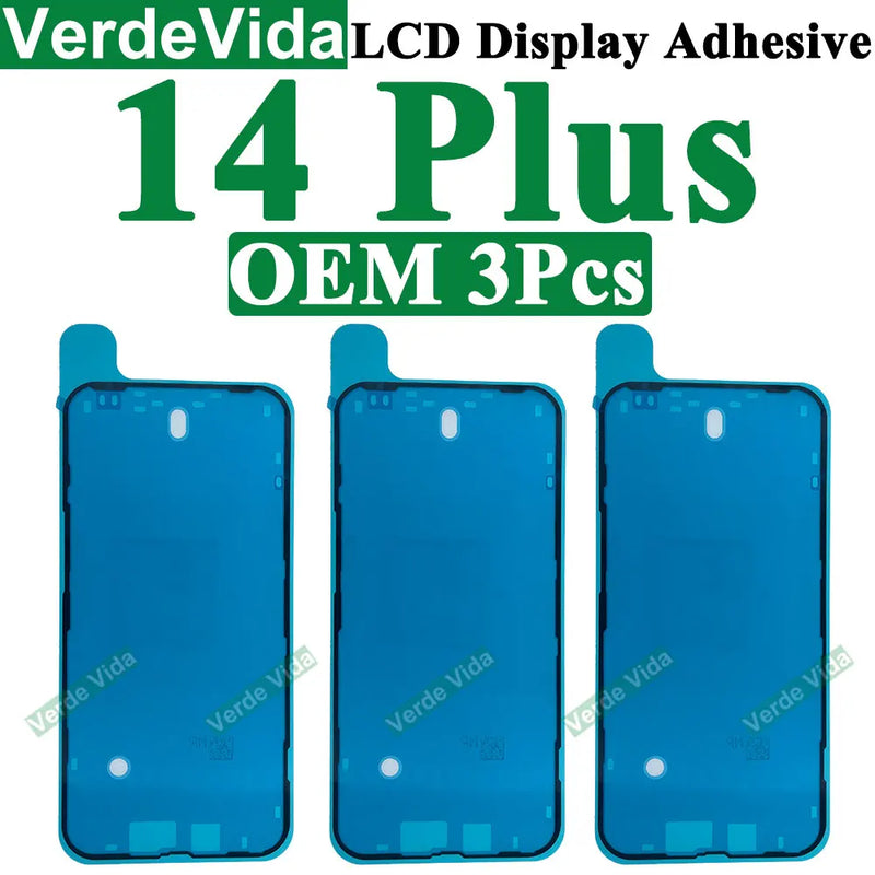 VerdeVida 3pcs OEM Screen Display Adhesive for iPhone 13 Pro Max 11 12 13 14 15 Plus XS X LCD Waterproof Glue Sticker Frame Seal