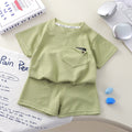Summer Kids Waffle Knit Set Short Sleeve T - Shirt - View 7 | SAMAG
