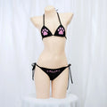 Anime Kawaii Girl Cute Cat Paw Bikini Swimsuit Women Claw Pattern Three Point Underwear Set Bra Panties CostumeCosplay Wholesale