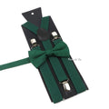Fashion Men Kids Turquoise Green Suspender Bowtie Sets Elastic Solid Color Y - back Straps Butterfly - Visuel 22 | SAMAG