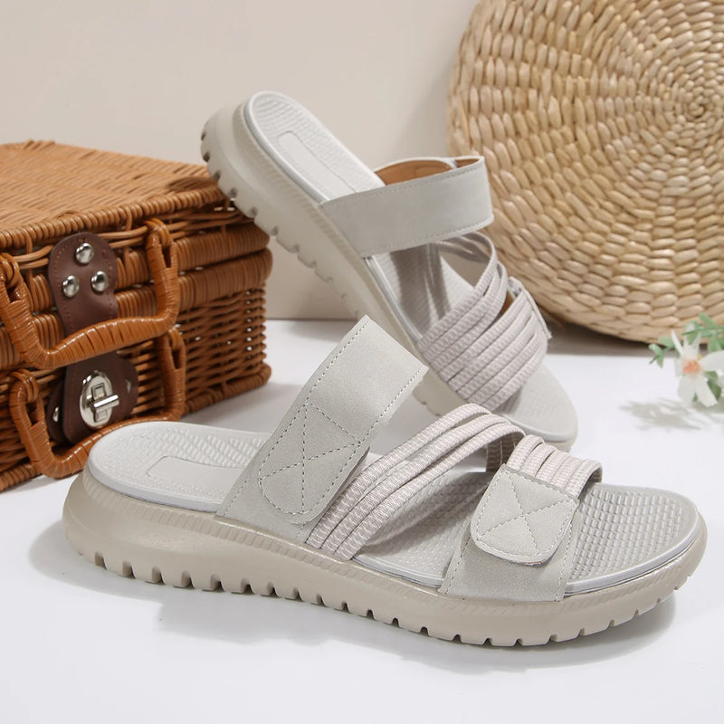2026 Women's Thick Sole Slippers Sandals Plus Size Lightweight Sweet Slipper Beach Sandal for Woman Sandalias De Mujer Verano