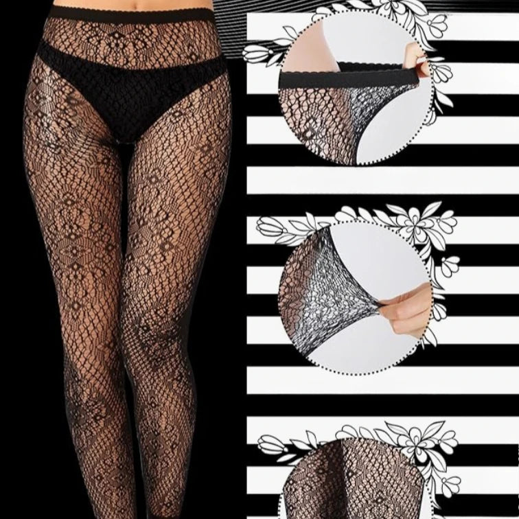 Modern Style Pantyhose Women's Breathable Footless Bodystockings Fashion Hosiery Lady Black Mesh Socks Newest Tights