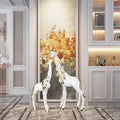 Nordic Room Decor, Giraffe Sculpture, Large Crafts, Floor Decoration, Creative Animal Statue, Resin Artwork, Home Decoration