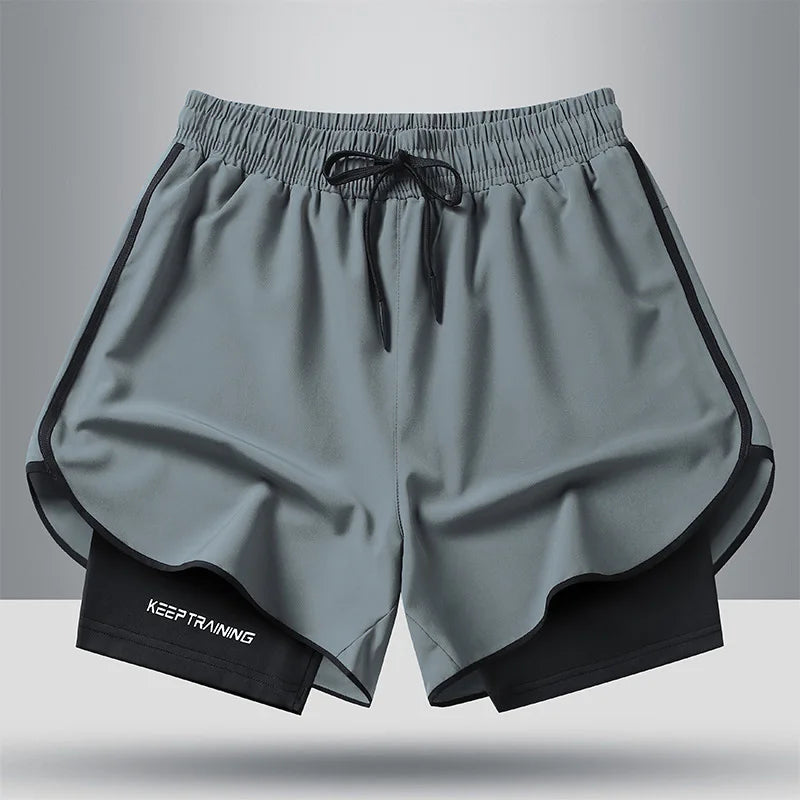 Men's Quick Dry Running Shorts with Drawstring and Zip Pockets - Ideal for Athletic Workouts and Gym - View 14 | SAMAG