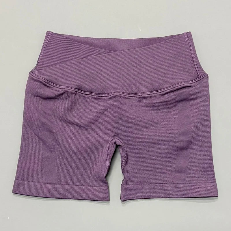 HISTELLO Vision Shorts Women Seamless Cross Waist Yoga - View 13 | SAMAG