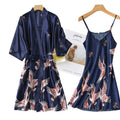 Sexy Nightwear Gown Set Women Pyjama V-Neck Pajamas Silky | SAMAG