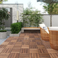30Pcs Anti corrosion wood flooring, outdoor carbonized wood flooring, balcony, household courtyard flooring, splicing waterproof