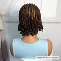 Short Ombre Cornrow Braided Bob Wig Synthetic Full Lace Braided Lace Wig with Baby Hair Knotless Handmade Braids Wigs for Women