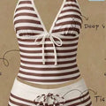 Women Bikinis Set Vintage Striped Floral Tankini Swimsuit | SAMAG