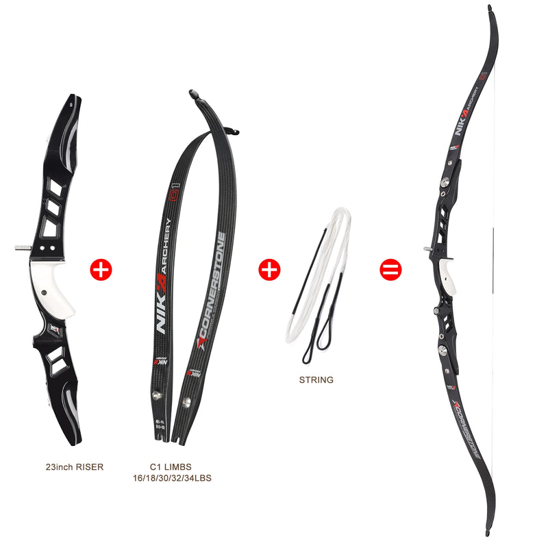 68'' C1 Recurve Bow 16 - 50lbs Magnesium Alloy Handle - View 8 | SAMAG