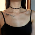 New Punk Trendy Gothic Geometry Leather Collar Chain Choker Necklace For Women Men Fashion Vintage Jewelry Y2K EMO Accessories