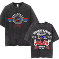 Washed Retro Japanese Anime Akira Print 100%Cotton Men Woment T-shirt Summer Autumn Daily Sports Party Casual Loose Short Sleeve