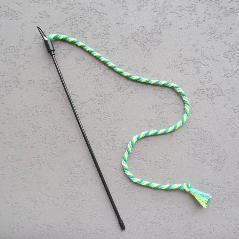 3PCS Cotton Rope Cat Wand Toys Cat Stick Toys Interactive Cat Toy Kitten Playing Teaser Wand Toy Cat Supplies Accessories