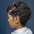 13x4x1 Lace Frontal Wig Loose Curly Wave Human Hair Brazilian Remy Hair Short Bob Pixie Cut Wig Human Hair 6 Inch 150% Density